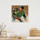  Sporthonkbalspeler, de Umpire Poster (Keuken)