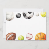 Sportief 2e verjaardagsfoto uitnodiging (Achterkant)