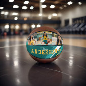 Sportief 3 Fotocollage Speler Naam & Teamnummer Basketbal