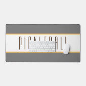 Sportief Grijs Wit Racing Stripes PICKLEBALL Tekst Bureaumat (Keyboard & Muis)