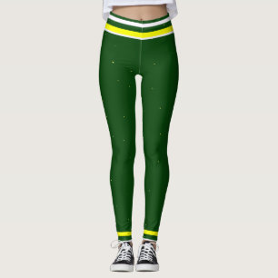 Sportief Groen Geel & Wit Leggings