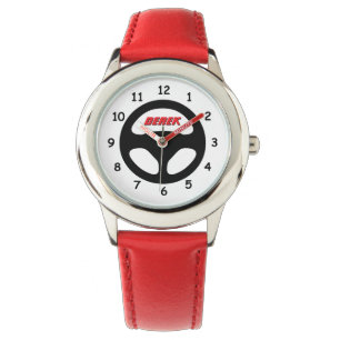 Sportief kinderhorloge met ronde autorat horloge