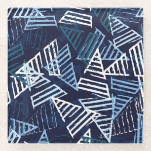 Sportief plezier: creatief naadloos behang. glazen onderzetter