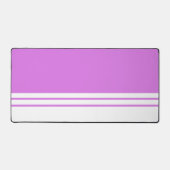 Sportief Snoep Roze Witte Onderkant Racing Stripes Bureaumat (Voorkant)