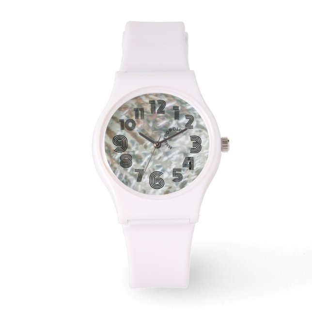 SPORTIEF WIT SILICIUM HORLOGE / DOUCHE BEWIJS (Voorkant)
