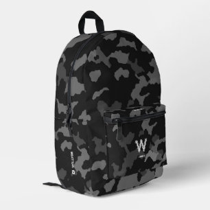 Sportieve Camo Stijlvolle Camouflage Monogram Zwar Bedrukte Rugzak