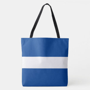 Sportieve chique witte vette diepe blauwe marinièr draagtas