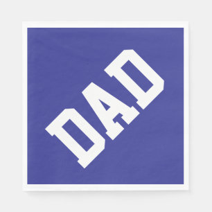 Sportieve diagonale DAD tekst op diepblauw Servet