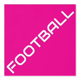 Sportieve diagonale witte FOOTBALL tekst op Hot Pi Behang