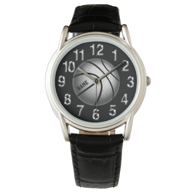 Sportieve Gepersonaliseerde Basketbal Horloges voo (Voorkant)