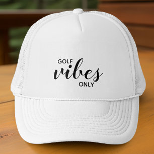 Sportieve Golfer Alleen Zwarte Golf Vibes Golf Cit Trucker Pet