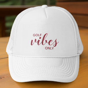 Sportieve Golfer Rode Golf Vibes Alleen Golf Quote Trucker Pet