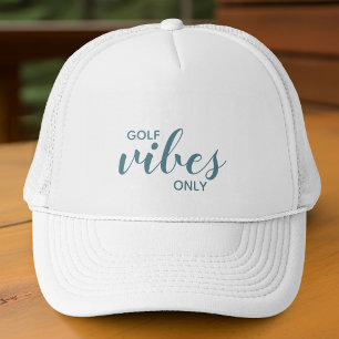 Sportieve Golfer Turquoise Golf Vibes Only Golfen Trucker Pet