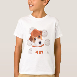Sportieve Jack Russell honkballiefhebber T-shirt
