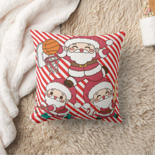 Sportieve kerstman kussen