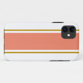 Sportieve licht Oranje bruin witte racestrepen Case-Mate iPhone Case (Achterkant (horizontaal))