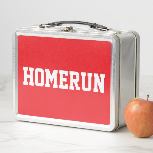 Sportieve pret felrood en wit HOMERUN tekst