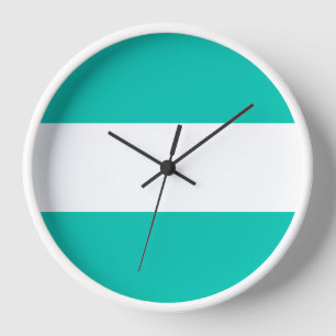 Sportieve Retro Aqua Witte Bredere Zeevaart Strepe