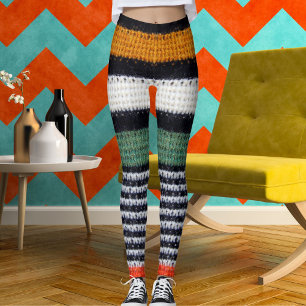 Sportieve Vrouwen Gestreepte Wol Textuur Gebreid P Leggings