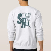 Sportif et riche | Homme Sweatshirt ( Lumière ) (Dos)