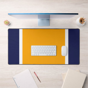 Sportif Grand Jaune Doré Blancs Sur Marine