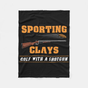 Sporting Clays - Golf Met Een Jachtgeweer - Kleido Fleece Deken