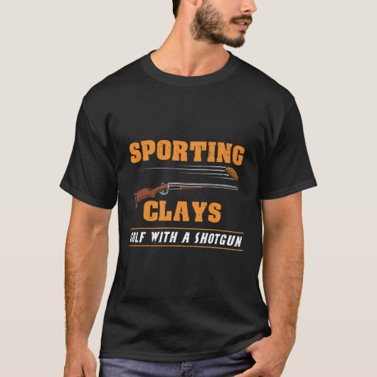 Sporting Clays - Golf With A Shotgun - Clay Target T-shirt (Voorkant)