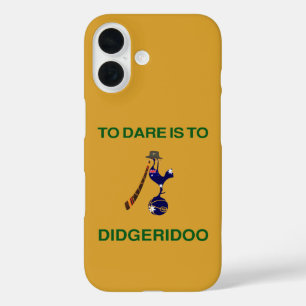  "Sporting Emblem" met Didgeridoo-motief iPhone 16 Hoesje