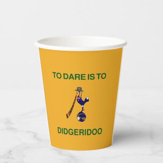  "Sporting Emblem" met Didgeridoo-motief Papieren Bekers (Voorkant)