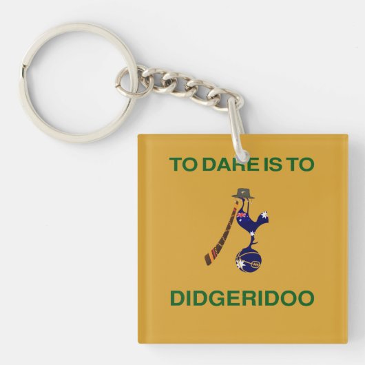 "Sporting Emblem" met Didgeridoo-motief Sleutelhanger (voorkant)