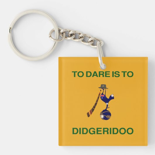  "Sporting Emblem" met Didgeridoo-motief Sleutelhanger (voorkant)