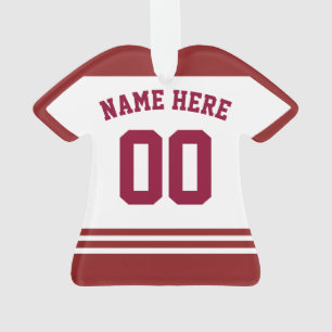 SportJersey Naam en nummer Sjabloon Ornament