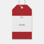 SportJersey Navy Blue & Red Stripes Name Number Cadeaulabel (Achterkant)