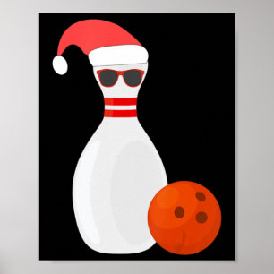 Sportkerstcadeaus - Snowman Bowling Poster