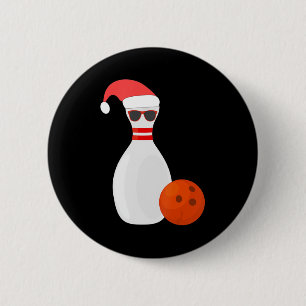 Sportkerstcadeaus - Snowman Bowling Ronde Button 5,7 Cm