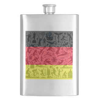 Sportlicher Flachmann mit Deutschland Flagge Flacon