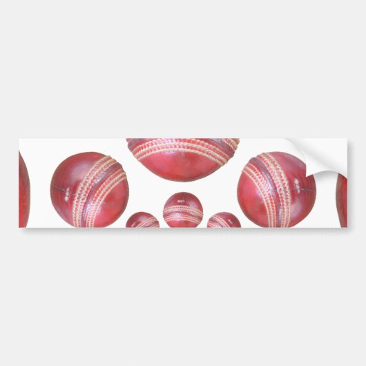 Sportliefhebber Cricket Ball Print Bumpersticker (Voorkant)