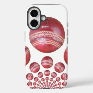 Sportliefhebber Cricket Ball Print iPhone 16 Hoesje