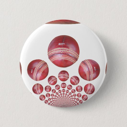 Sportliefhebber Cricket Ball Print Ronde Button 5,7 Cm (Voorkant)