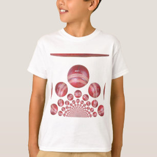 Sportliefhebber Cricket Ball Print T-shirt