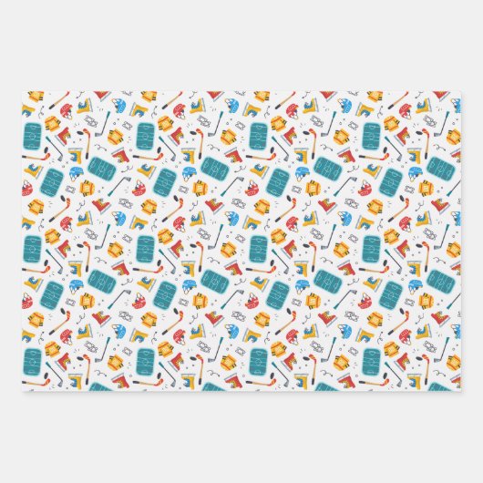 Sportliefhebber ijshockey inpakpapier vel (Voorkant 2)