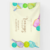 Sportliefhebber Waterverf Pickleball Bruids- Spandoek (Verticaal)