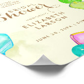 Sportliefhebber Waterverf  Pickleball Bruids Thema Poster (Hoek)