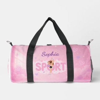 Sportmädchen- Akrobatik- Turnerin- Gymnastik- rosa Plunjezak