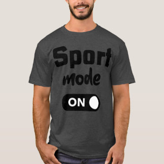 Sportmodus op zwart t-shirt