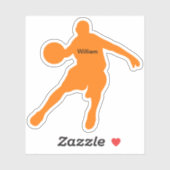 Sportmonogram Basketball Vorm Sticker (Vel)