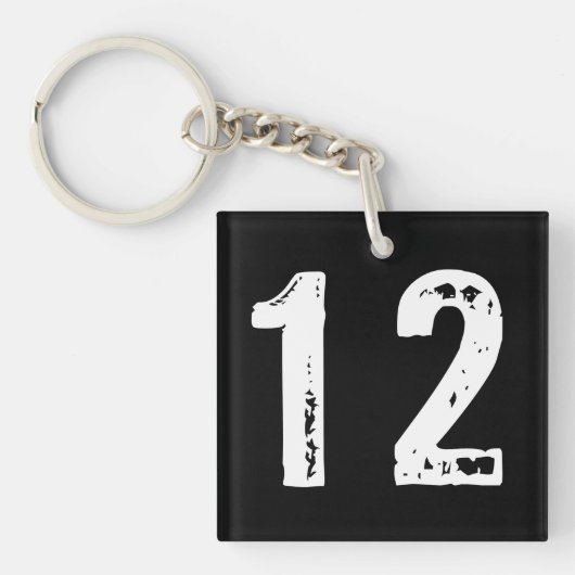 Sportnummer 12 sleutelhanger (voorkant)