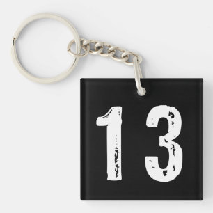Sportnummer 13 sleutelhanger