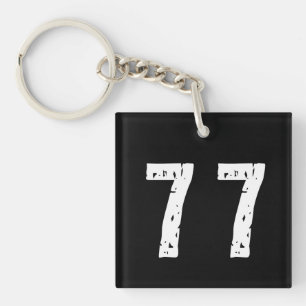 Sportnummer 77 sleutelhanger