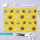 Sportpapier met cadeautjes tissuepapier (Craft)